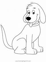 Dog Clipart Coloring Page sketch template