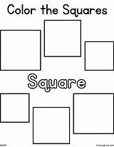 Color The Squares Coloring Page sketch template