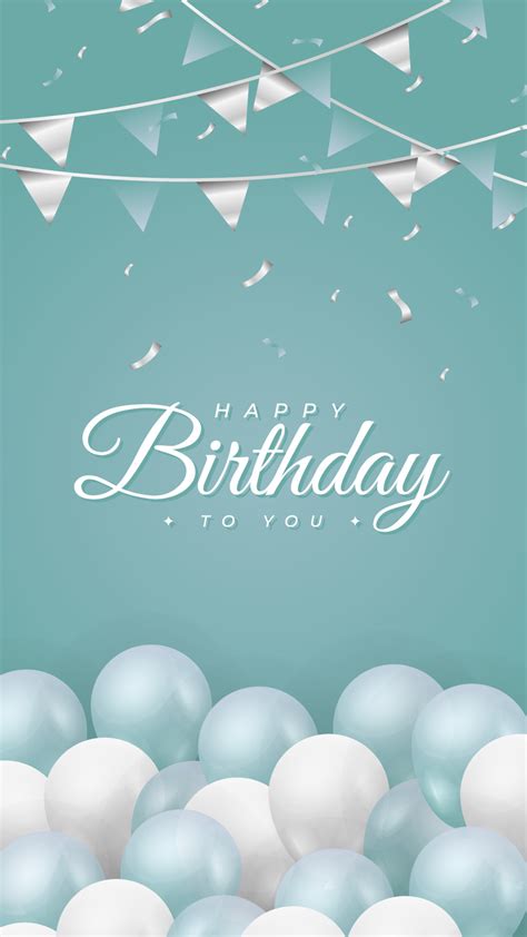 birthday card using green tosca color, happy birthday background design . clean and simple ...