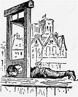 Guillotine Vintage Illustration Punishment Tied Tool Vector  sketch template