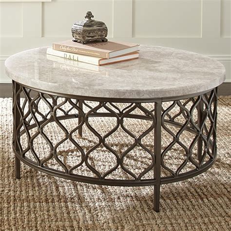 at HOME Roland Cocktail Table in White Stone and Bronze | NFM | Idee arredamento soggiorno ...