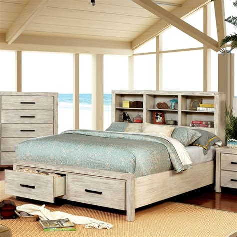 Furniture of America Ghirald Bookcase Bed, California King, White - Walmart.com - Walmart.com