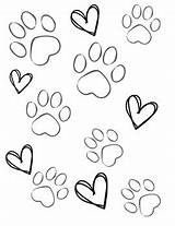 Paw Print Coloring Sheet By Jayden Bennett Nelson  TPT sketch template