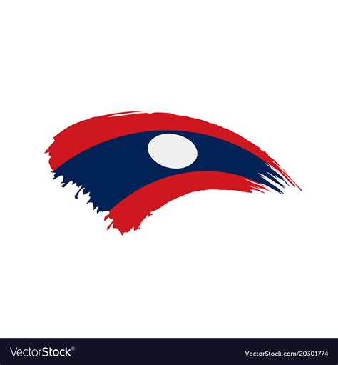 Laos flag Royalty Free Vector Image - VectorStock