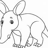 Cute Aardvark Coloring Page Black And White · Creative Fabrica sketch template