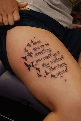 Never give up... Tattoo | Never give up on tons of text tatt… | Flickr