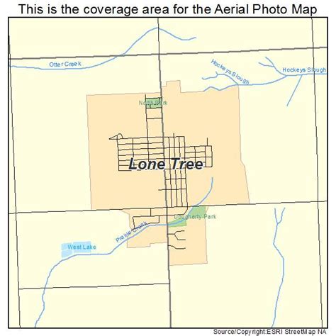 Aerial Photography Map of Lone Tree, IA Iowa