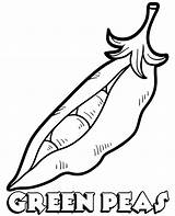 Printable peas coloring page Vegetables sketch template