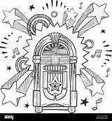 50s Jukebox Coloring Pages sketch template