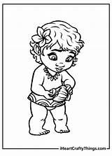 Baby Moana Coloring Pages Printable sketch template