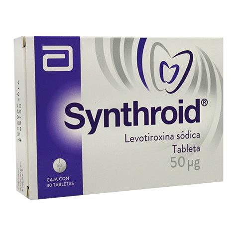 Levotiroxina sódica Synthroid 50 µg 30 tabletas | Walmart