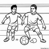 Exciting Soccer Match Coloring Page  Pagescom sketch template