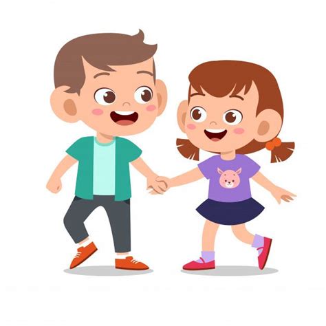 Happy cute kid play with friend together | Premium Vector #Freepik # ...