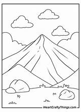Free Printable Mountain Coloring Pages sketch template