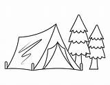 Printable Camping Tent Coloring Page sketch template