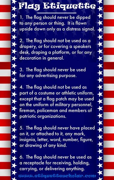 U.S. Flag Etiquette - Must follow etiquette rules for showing proper ...