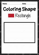Rectangle Coloring Page For Preschool Kindergarten & Montessori Kids  sketch template