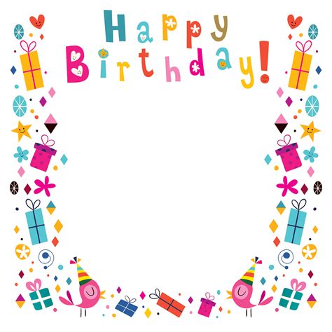 Birthday Frames - Cliparts.co | Happy birthday frame, Happy birthday ...