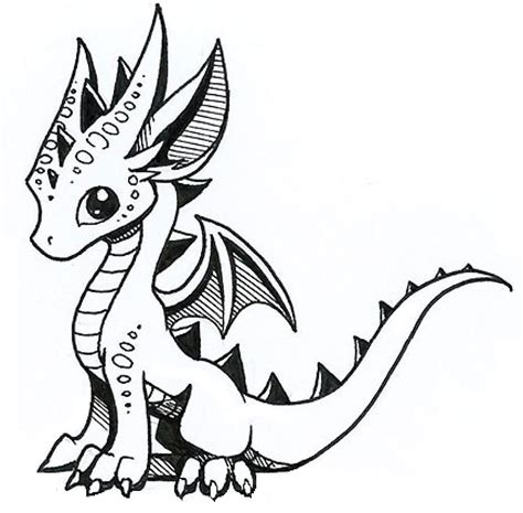 Bildergebnis für cute dragon drawing | Cute dragon drawing, Dragon artwork, Dragon coloring page