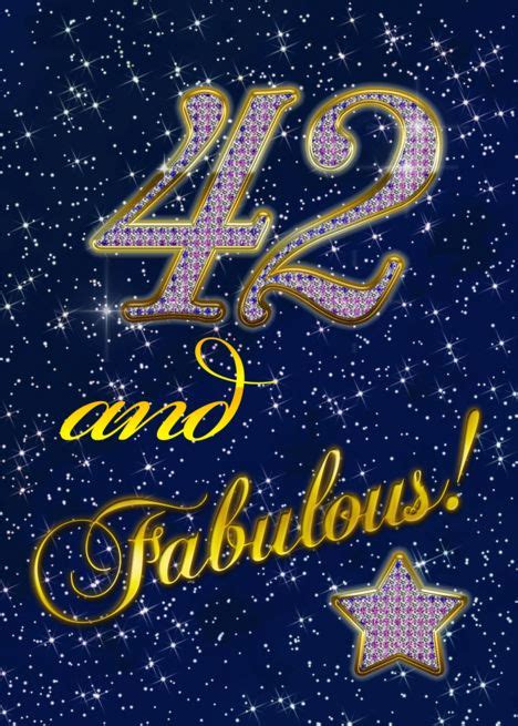 42nd Birthday card for someone fabulous! card #Ad , #AFFILIATE, #Birthday, #fabulous, #card ...