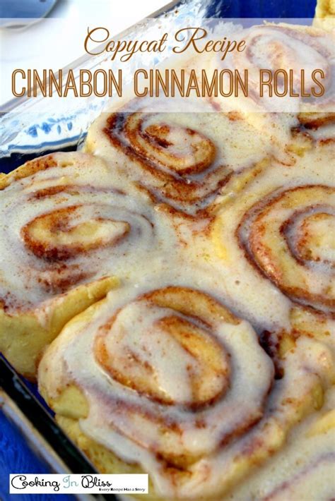 Cinnabon Cinnamon Rolls Copycat Recipe - Cooking in Bliss