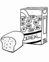 Cereal Coloring Pages sketch template