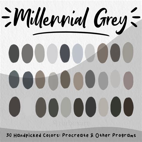 Millennial Grey Color Palette, Grey Color Swatches, Millennial Grey ...