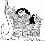 Moana Family Coloring Pages » Turkau sketch template