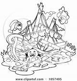 Sunken Pirate Ship Coloring Pages sketch template