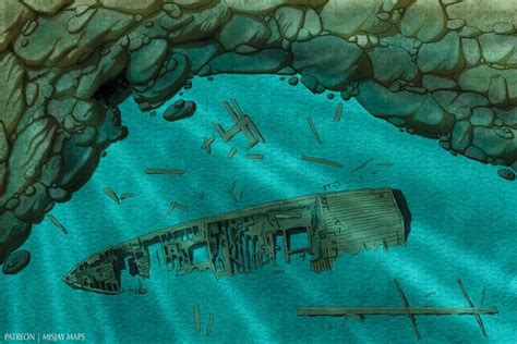 [30x20] Shipwreck [oc] : dndmaps | Fantasy map, Dungeon maps, Dnd world map