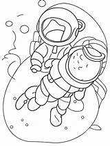 Outer space coloring Page Free astronaut Pages For  sketch template