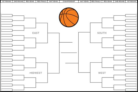 64 Team Bracket Template