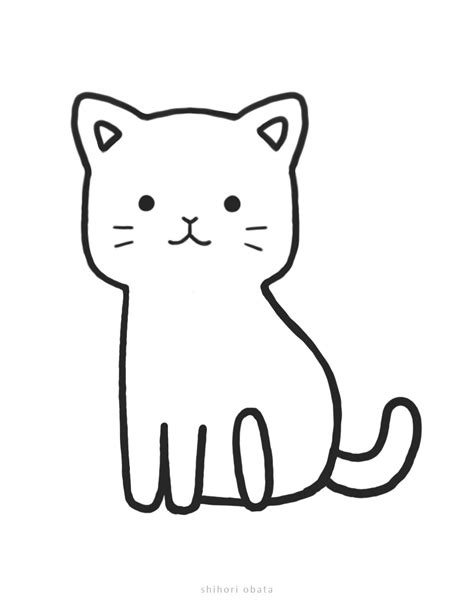 23 Easy Cat Drawing Ideas | Simple cat drawing, Cat drawing, Cat doodle