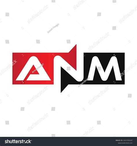 Anm Monogram Initial Letters Logo Design Stock Vector (Royalty Free) 2227350147 | Shutterstock