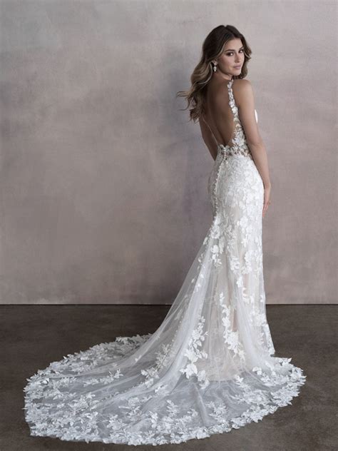 Sleeveless V-neckline Lace Sheath Wedding Dress | Kleinfeld Bridal