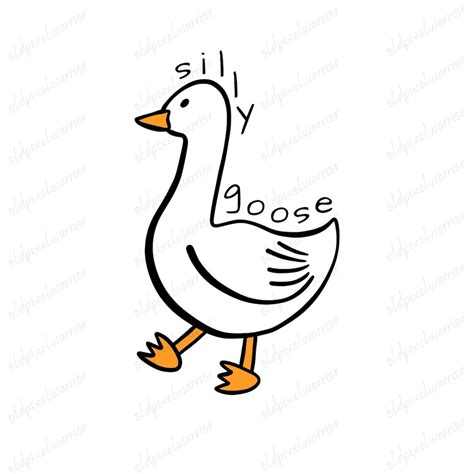 Silly Goose SVG, Silly Goose PNG, Silly Goose Decal, Silly Goose Heat Transfer, Goose University ...