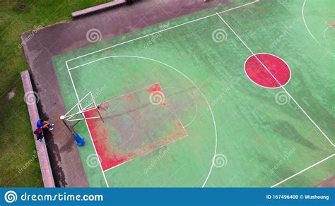 Aerial Photography, Taiwan, Taipei, Park, Basketball Court Stock Photo - Image of playing ...