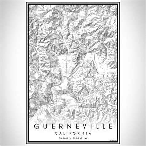 Guerneville - California Map Print in Classic — JACE Maps