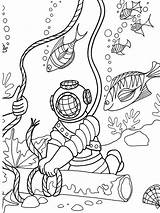 Scuba Diving coloring pages sketch template