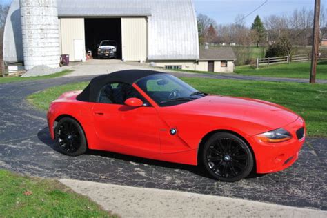 2003 BMW Z4 2.5i Convertible 2-Door 2.5L Bright Red Black M3 19" Rims Auto