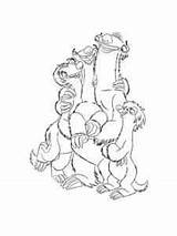 Ice Age 35 coloring page sketch template