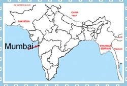 Geographical Location of Mumbai, India