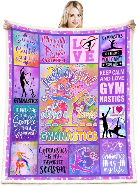 Amazon.com: Loxezom Gymnastics Gifts for Girls, Girls Gymnastics Blanket Gifts, Gifts for ...