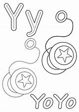Premium Vector  Coloring pages Of Yoyo And The Letter Y Suitable For sketch template