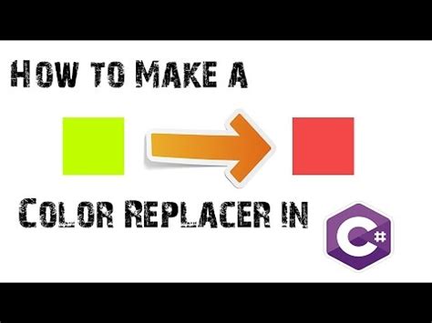 C# Color Replacer Like Photoshop - YouTube