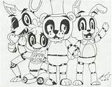 Fnaf Coloring Pages All Characters sketch template