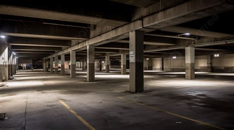 Empty Parking Garage At Night Background, Parking Garage Near Me To Take Picture, Car, Garage ...