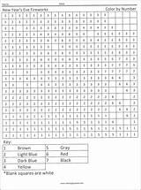 Coloring Squared Holiday Color By Number  sketch template