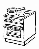 Stove With Oven Coloring Book To Print And Online  Home sketch template