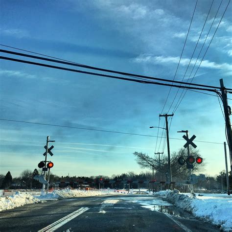 Train crossing the day after the snow in Huntington, New Y… | Flickr